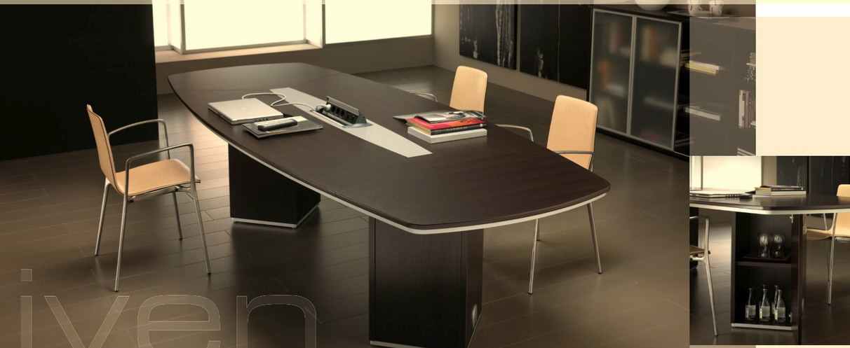 mesa de reuniones con datos y luz